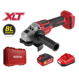 Аккум. углошлифмашина WORTEX CAG 1812-2 SE в чем. XLT SET БЕСЩЕТ., 18 В, 125 мм, 3000-8500 об/мин
