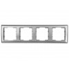 Рамка 4-ая горизонтальная серебро, DARIA, MUTLUSAN
