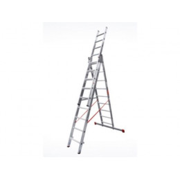 Лестница алюм. 3-х секц. 236/562/250 см 3х9 ступ. 15,9 кг  NV3230 Новая Высота