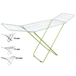 Сушилка для белья напольная, 16м, серия Maria, бело-зеленая, PERFECTO LINEA