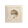 Розетка 1-ая (скрытая, с/з) кремовая, DARIA, MUTLUSAN