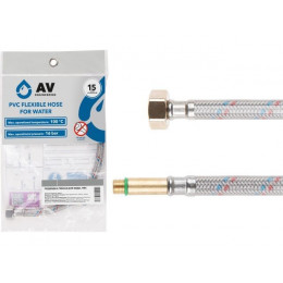 Подводка гибкая, ПВХ, иголка м10 длинная - гайка 1/2" 60 см AV Engineering