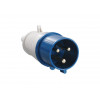 Вилка силовая 32А 220В 3 pin 2P+PE IP44 IEK