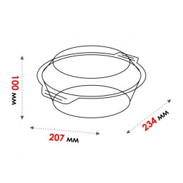Кастрюля из жаропрочного стекла, 1.5 л, с крышкой, 234х207х100 мм, PERFECTO LINEA
