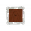 Выключатель 1-клав. (скрытый, без рамки, винт. зажим) орех, RITA, MUTLUSAN