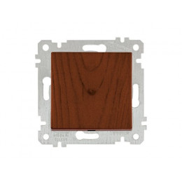 Выключатель 1-клав. (скрытый, без рамки, винт. зажим) орех, RITA, MUTLUSAN