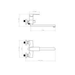 Смеситель для ванны D35-A, серия 270, ECONOCE