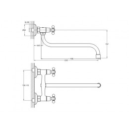 Смеситель для кухни вентильный (тип I), серия 490 ECONOCE