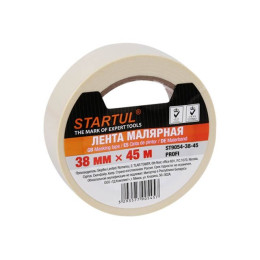 Лента малярная 38ммх45м STARTUL PROFI (ST9054-38-45), белая