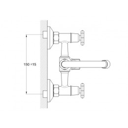 Смеситель для ванны вентильный (тип I), серия 600 ECONOCE