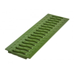 Решетка STANDART 100 пластиковая Волна (зеленый папоротник), Ecoteck, РБ