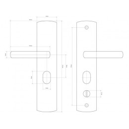 Ручка на планке для кит. металл. дверей РН-СТ217-R правая СТАНДАРТ