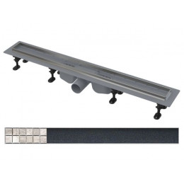 Водоотводящий желоб c перфорированной решеткой TILE-750, Alcaplast