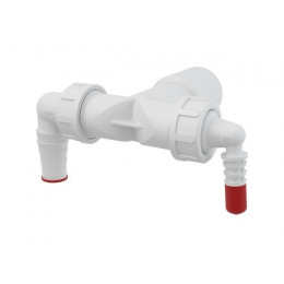 Колено с двумя штуцерами DN40/32 / 8–23 c обратными клапанами, Alcaplast