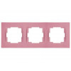Рамка 3-ая горизонтальная розовая, RITA, MUTLUSAN
