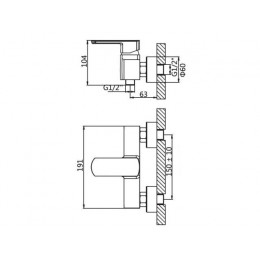 Смеситель для душа (Lt) D35, серия HLN AV Engineering