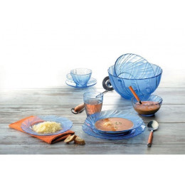 Тарелка обеденная стеклянная, 235 мм, серия Beau Rivage Marine, DURALEX (Франция)