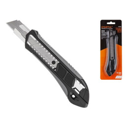 Нож пистолетный с выдвижным лезвием 18мм BLACK LINE STARTUL (ST0925)