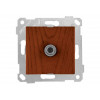 Розетка телевиз. 1-ая (скрытая, без рамки, с/з, 11dB, переходная) вишня, RITA, MUTLUSAN
