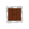 Выключатель 3-клав. (скрытый, без рамки, пруж. зажим) орех, RITA, MUTLUSAN