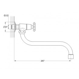 Моно-смеситель для умывальника вентильный (тип I), серия 600 ECONOCE