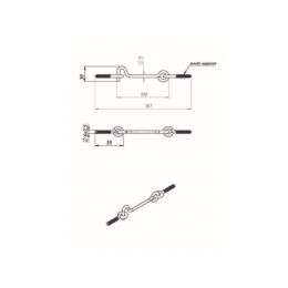 Крючок ветровой 100/1 мм, белый цинк STARFIX