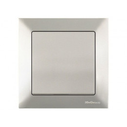 Выключатель 1-клав. (скрытый, винт. зажим) титан, DARIA, MUTLUSAN