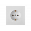 Розетка 1-ая (скрытая, с/з) белая, Carre, BYLECTRICA