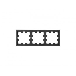 Рамка 3-местная графит, Carre, BYLECTRICA