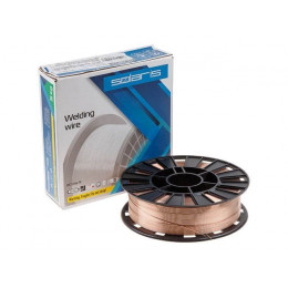 Проволока сварочная омедненная СВ-08Г2С ф0,8мм (катушка D200 5 кг) SOLARIS