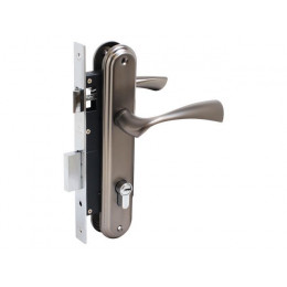 Замок врезной с/руч  БУЛАТ ЗВ4-1.03.03 НОМОС графит  5 перф.кл.