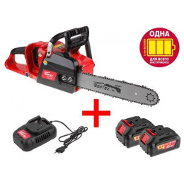 Аккум. пила цепная  WORTEX CEC 3536 шина 35 см (14"), 3/8" LP, 1.3 мм + АКЦИЯ! -15% скидка!