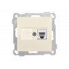 Розетка телефонная 1хRJ12 (скрытая, без рамки) кремовая, DARIA, MUTLUSAN