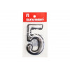 Цифра дверная АЛЛЮР БОЛЬШАЯ пластик "5" хром