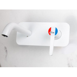 Смеситель для ванны (Lt) D35, серия Lotus белый, a-five