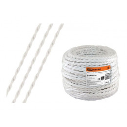 Ретро провод "Эко" 2х2,5 витой, белый (50м) TDM