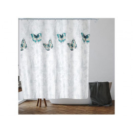 Шторка для ванной (12 колец в комплекте), 180x180 см, Harmony, бабочки, PERFECTO LINEA