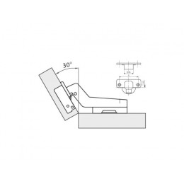 Петля угловая 30 градусов Slide-on STARFIX