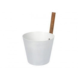 Бадья из алюминия 5 л, белая "Банные штучки"