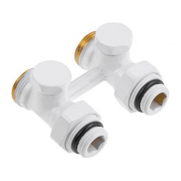 Клапан прямой вентильный 3/4" нар. для радиатора (мультифлекс), Белый, AV Engineering (инд. упак.)