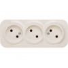 Розетка 3-ая (открытая, б/з) бежевая, Bailly, LEIDEN ELECTRIC