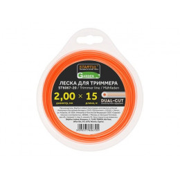 Леска ф 2.0 мм х 15 м кругл. сеч. DUAL-CUT STARTUL GARDEN