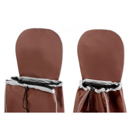 Сумка-тележка хозяйственная на колесах 30 кг, коричневая, полоска, PERFECTO LINEA