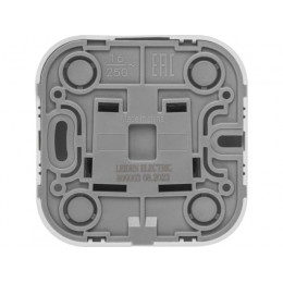 Розетка 1-ая (открытая, б/з) белая, Bailly, LEIDEN ELECTRIC