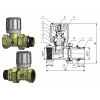 Кран вентильный прямой 1/2" вн.-нар. для радиатора с ручкой, AV Engineering