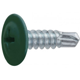 Саморез 4.2х16 мм с прессшайбой, цинк, со сверлом, RAL 6002 (150 шт в пласт. конт.) STARFIX
