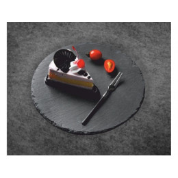 Блюдо для подачи сервировочное, вращающееся ф30 см, сланец, PERFECTO LINEA