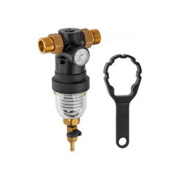 Фильтр самоочищающийся 1" нар., с манометром, AV Engineering (инд. упак.)