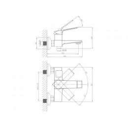 Смеситель для ванны (Lt) D35, серия Lily черный, a-five