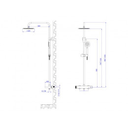 Душевая система (SUS 304) D35, серия BON AV Engineering